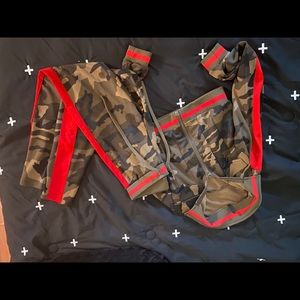 Camo track suit